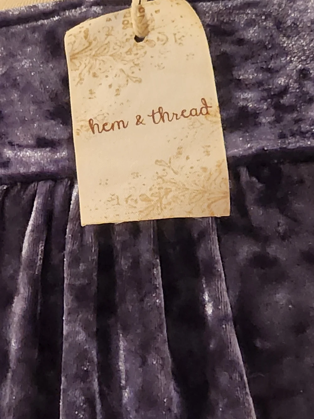 Velvet V-Neck Long Sleeve Dress in Deep Purple - Picture 3 of 3